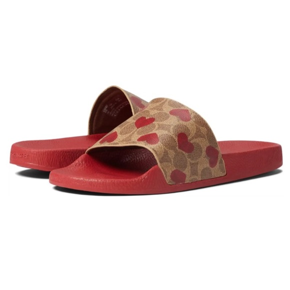 Coach Shoes Coach Heart Print Sport Slide Sandal Udele C8997 Brand